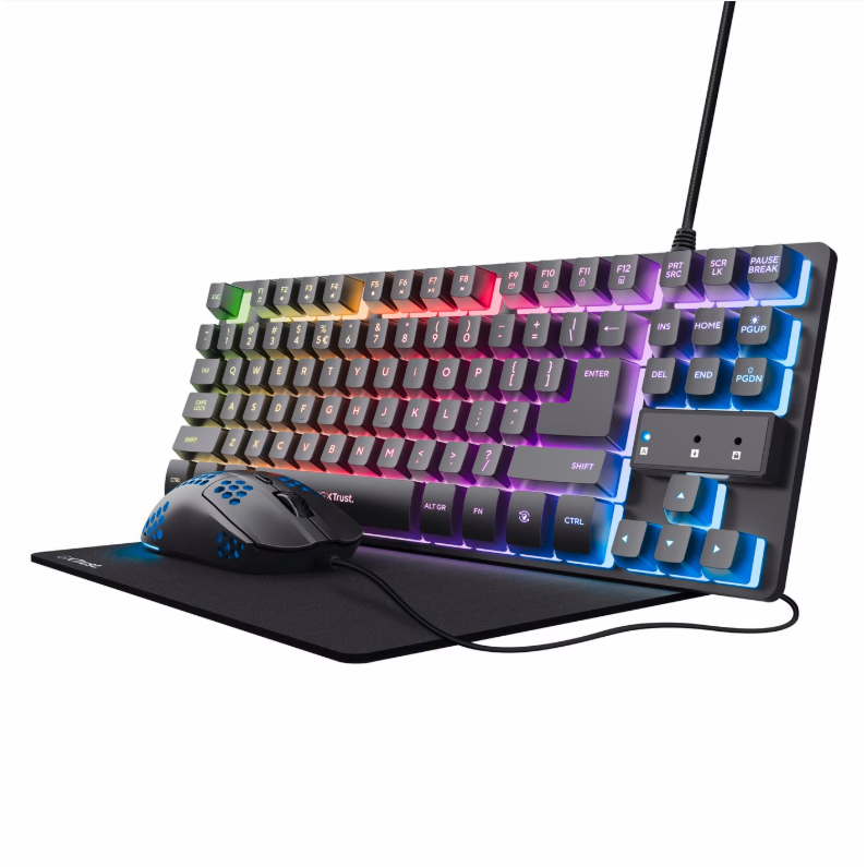 Trust 3-in-1 PC Gaming Bundle - Black - Pristine