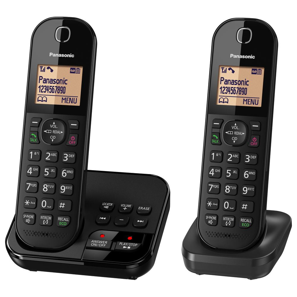 Panasonic KX-TGC422EB Cordless Phone with Answering Machine Twin Handsets - Refurbished Pristine