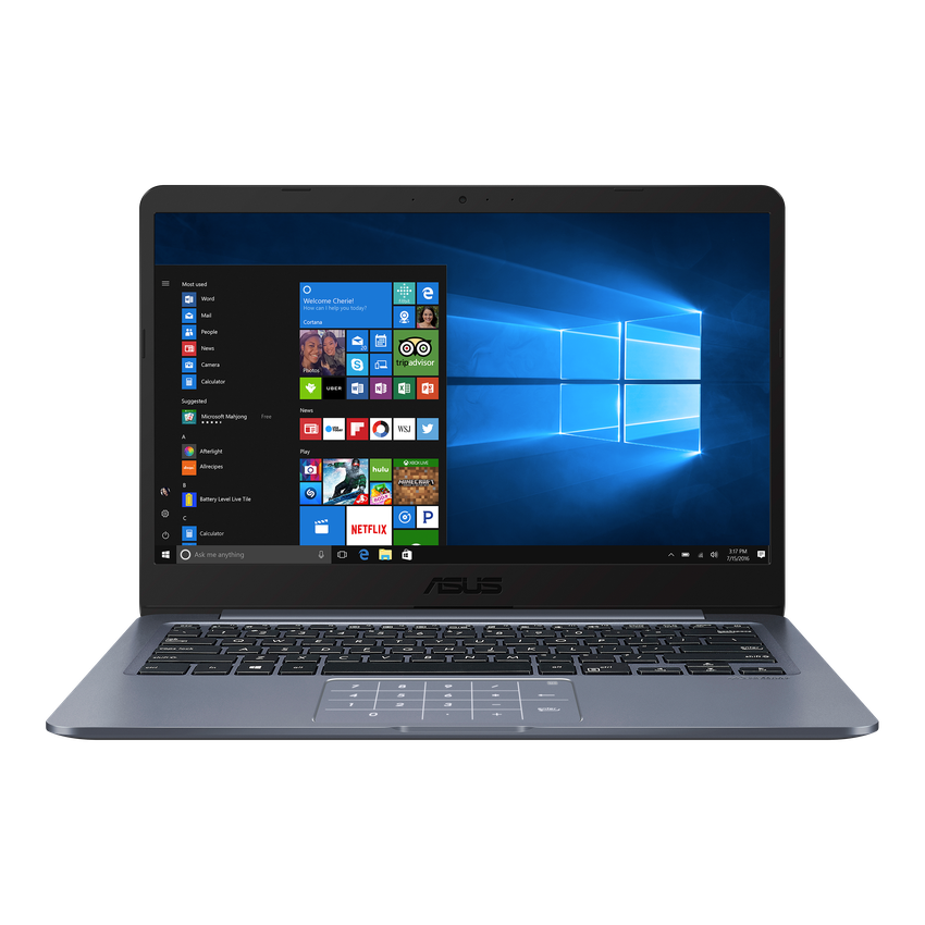 Asus E406MA-BV009TS Laptop, Intel Celeron N4000, 4GB RAM, 64GB eMMC, 14'', Grey - Refurbished Good