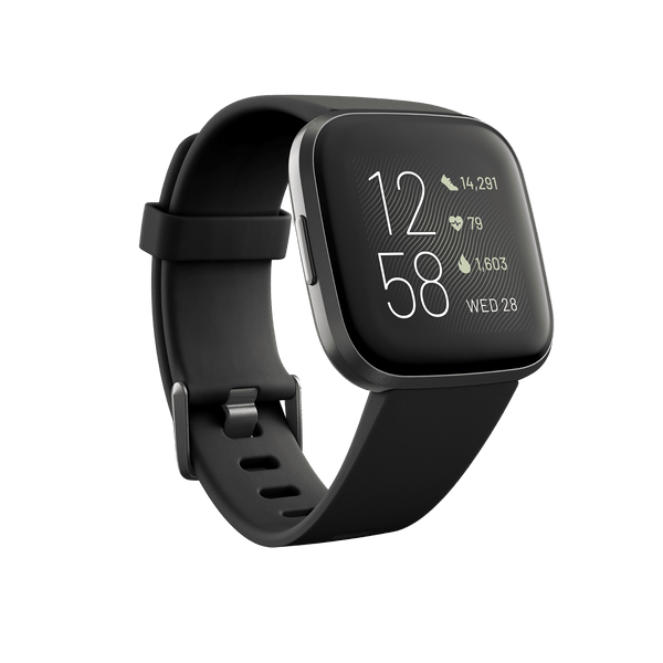 Fitbit Versa 2 Smart Fitness Watch Black Refurbished Pristine