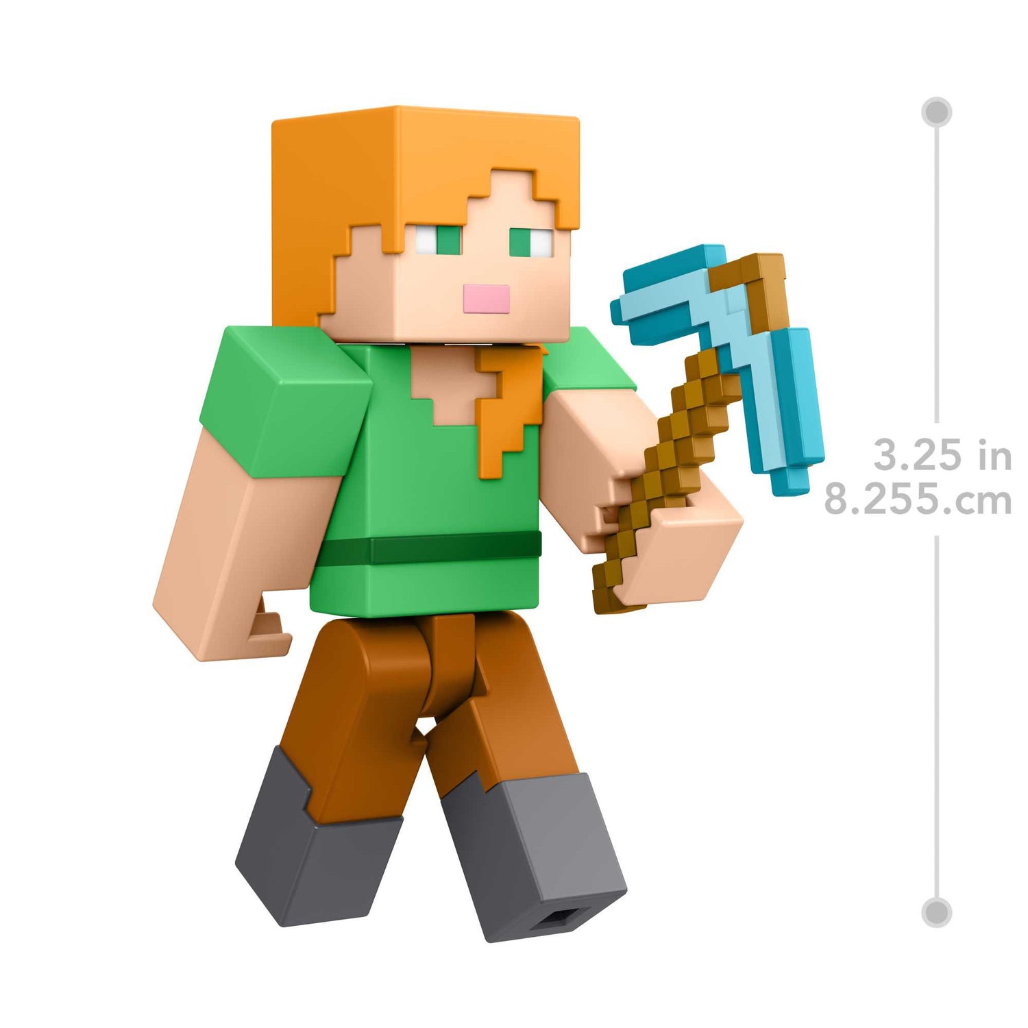 Minecraft Alex Action Figure, 3.25-in, With 1 Build-a-Portal