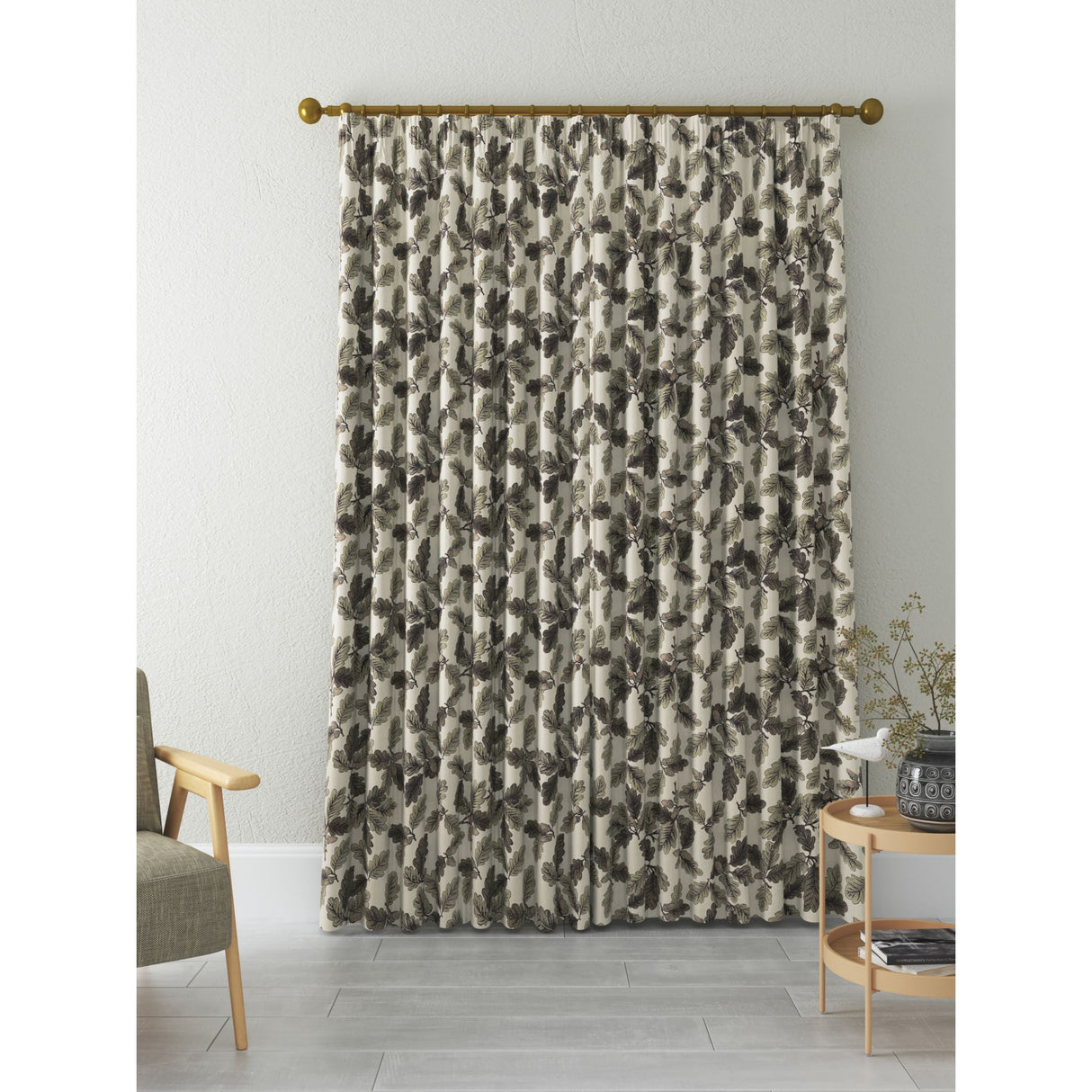 John Lewis & Partners Theodore Pair Lined Pencil Pleat Curtains, Green (W167cm x Drop 228cm)
