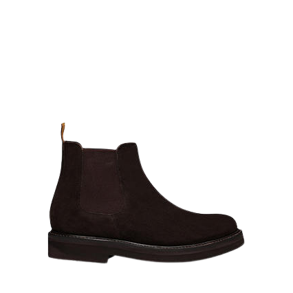 Grenson Colin Peat Suede Chelsea Boots - Deep Brown - Size 10