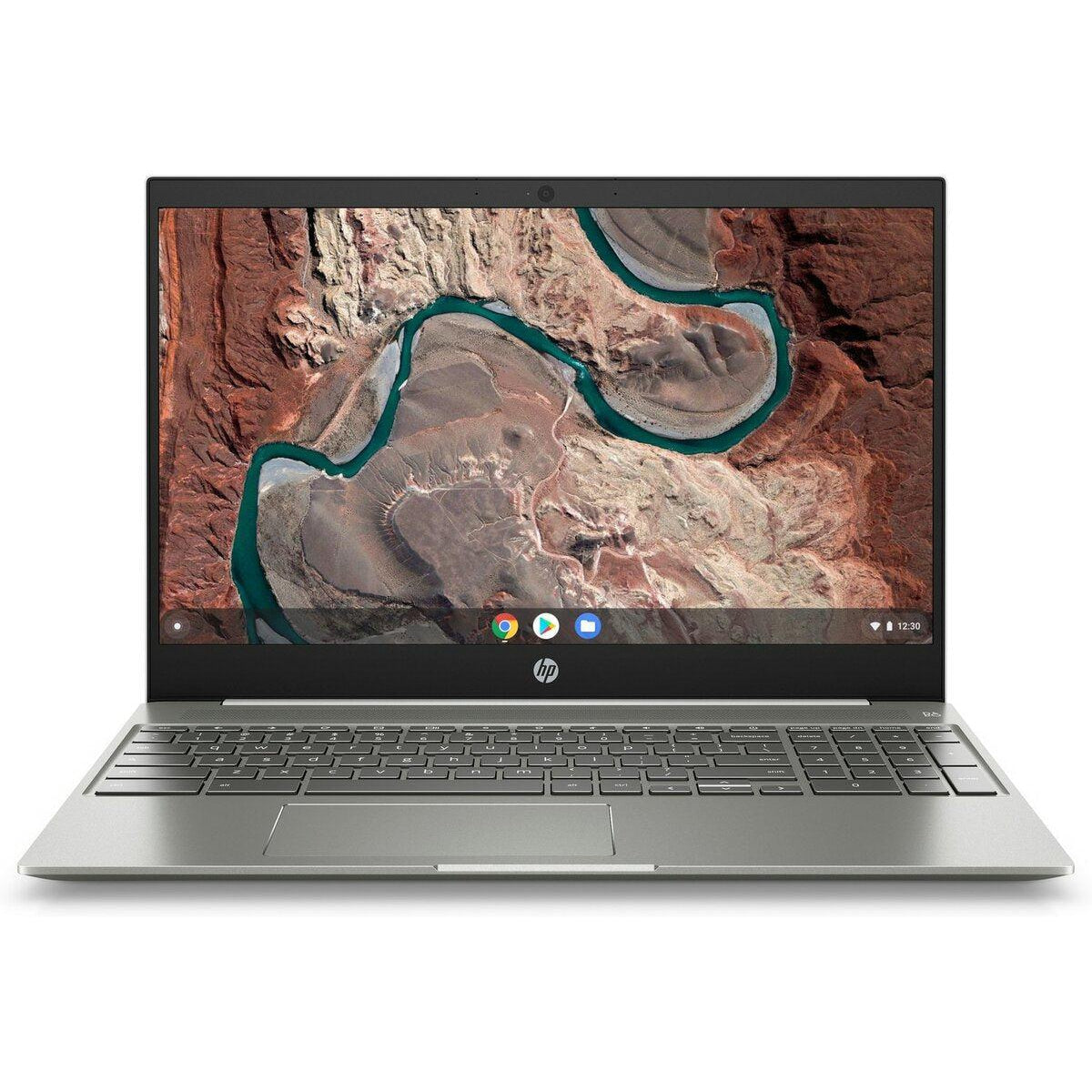 HP 15-DE0000NA Chromebook , Intel Pentium Gold, 4GB RAM, 64GB eMMC, 15.6", White - Refurbished Pristine
