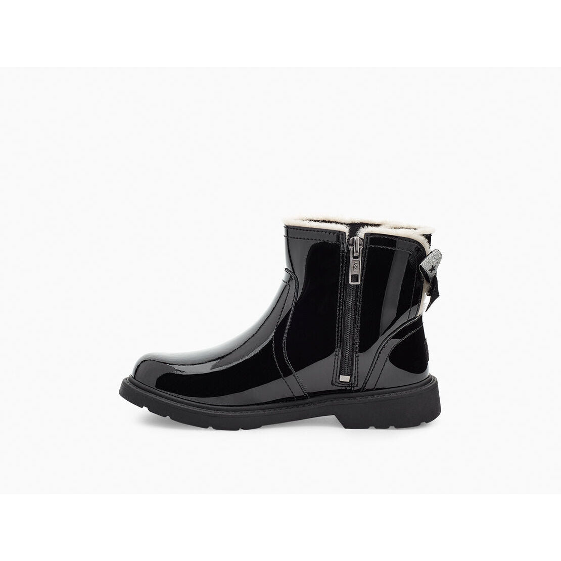 Ugg T Lynde Patent Boots - Size UK 11 - Black - Pristine