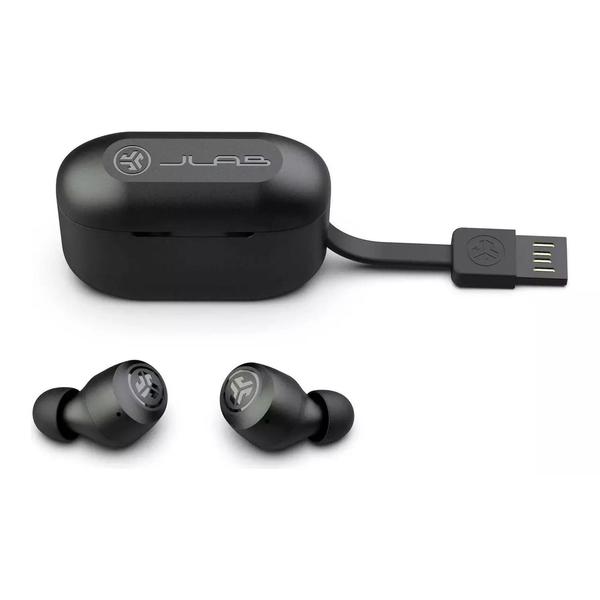 JLab GO Air Pop In-Ear True Wireless Earbuds - Black - Refurbished Good