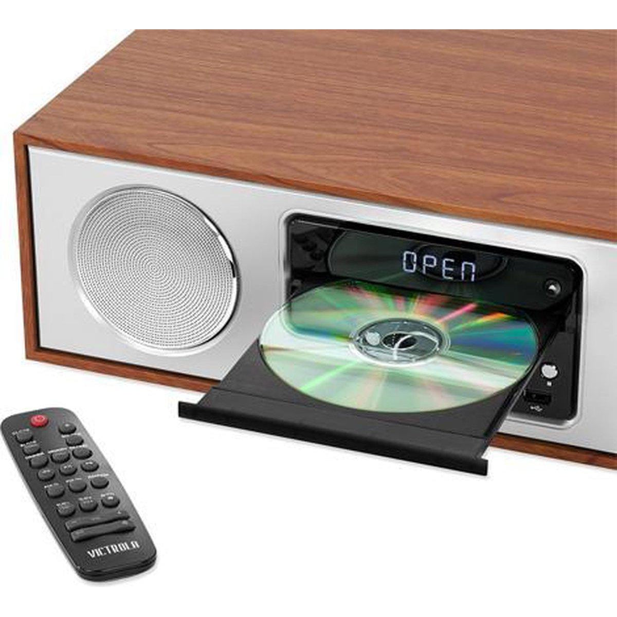 Victrola Bluetooth Microsystem Personal CD Player - Wood