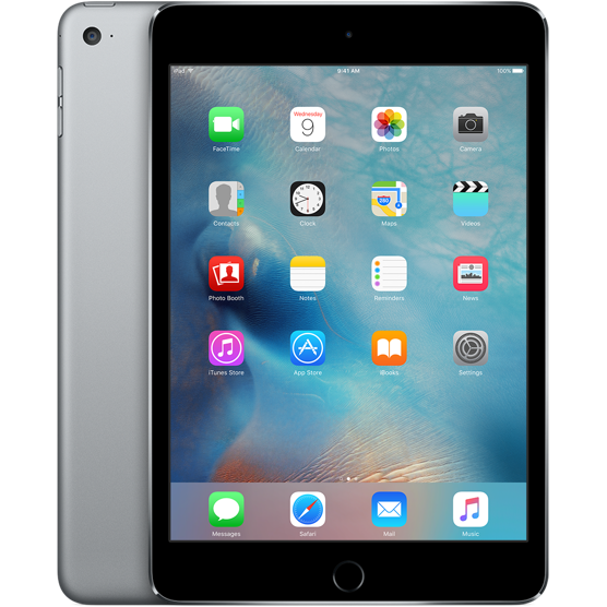 Apple iPad mini 4 (2015), Wi-Fi + Cellular, 128GB, Space Grey (MK762LL/A)