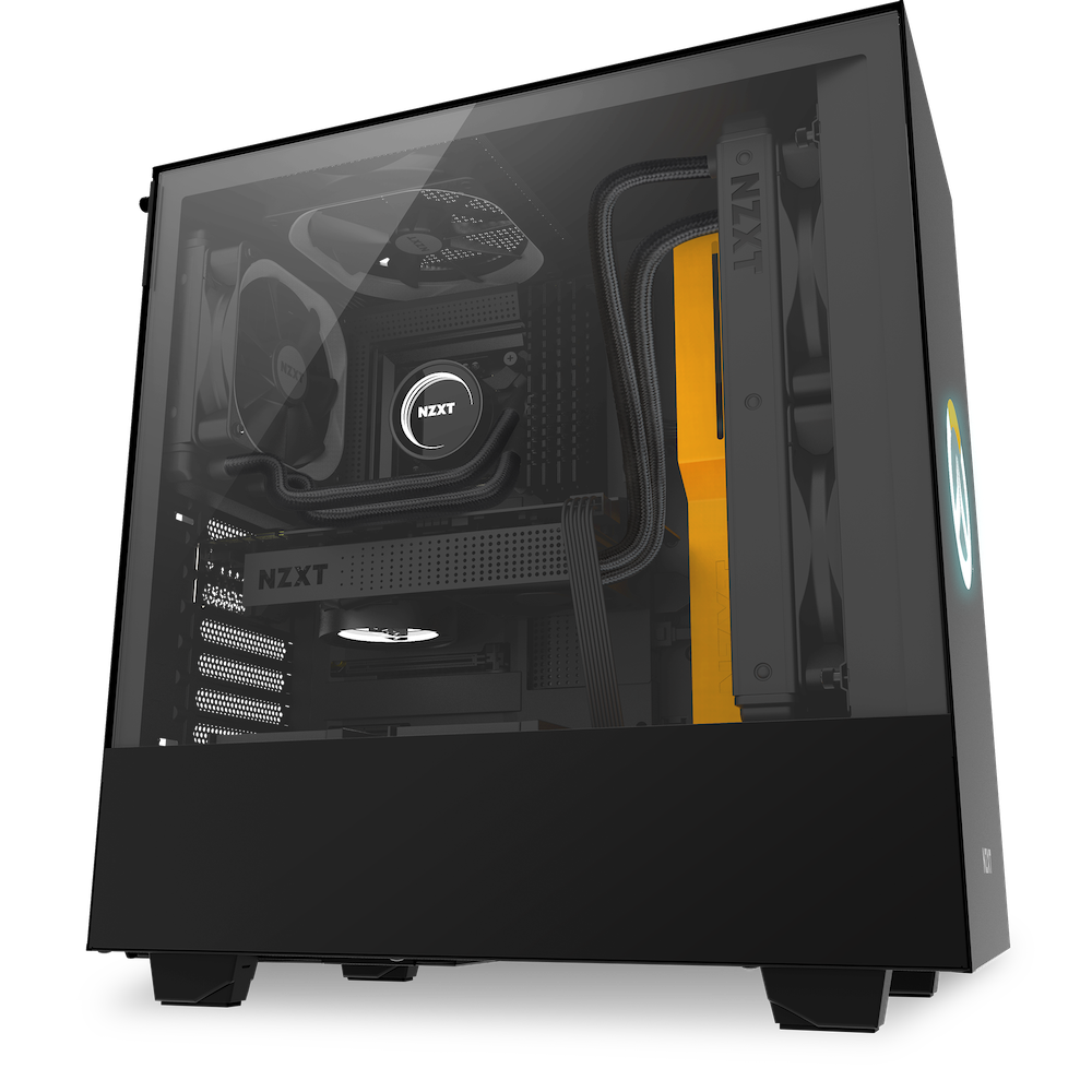 NZXT Yoyotech H500 Overwatch Mid Tower 1000+256GB SSD, 16GB RAM - Black/Orange