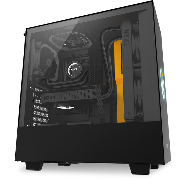 NZXT Yoyotech H500 Overwatch Mid Tower 1000+256GB SSD, 16GB RAM - Black/Orange