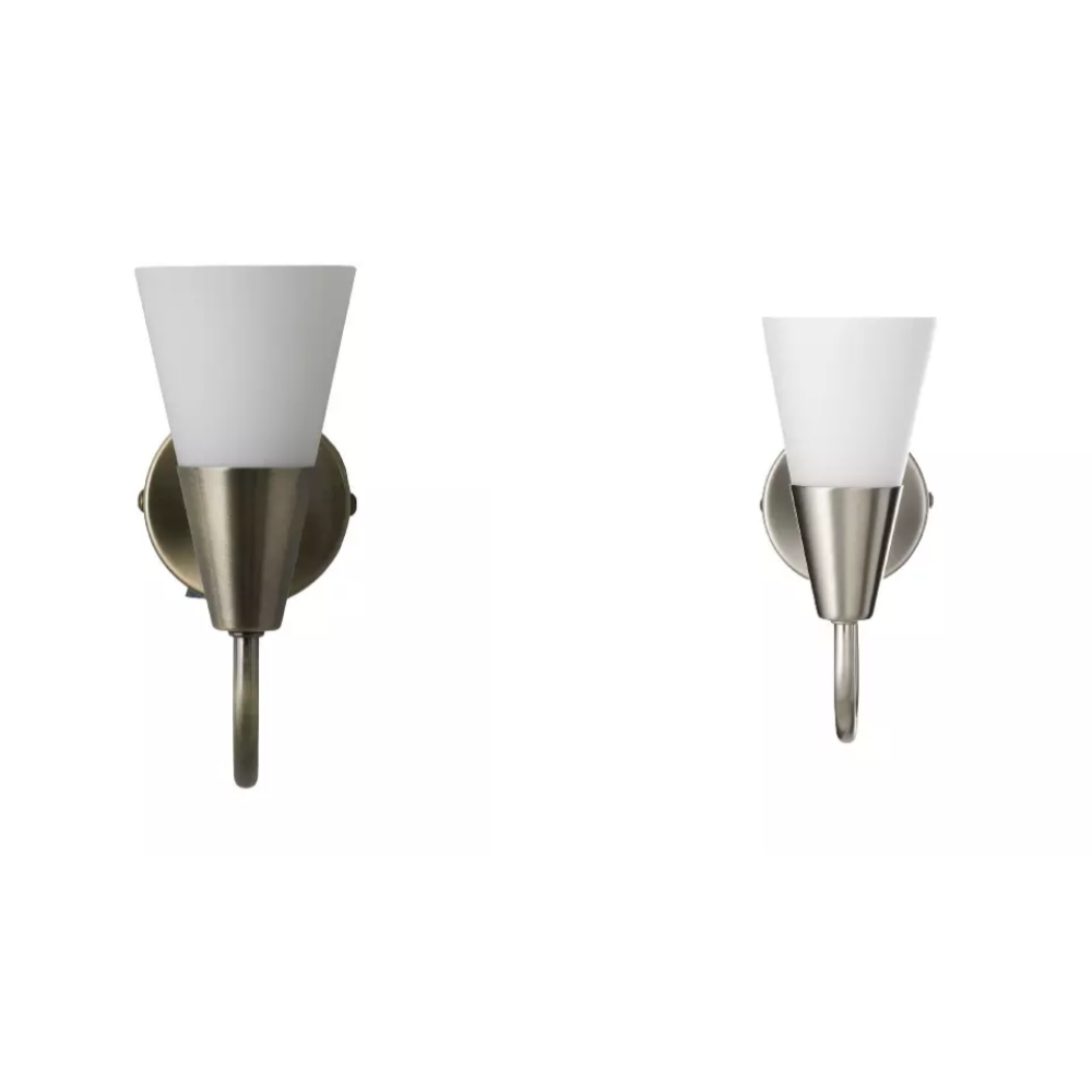 John Lewis & Partners Lulu Wall Light - Antique Brass / Brushed Chrome