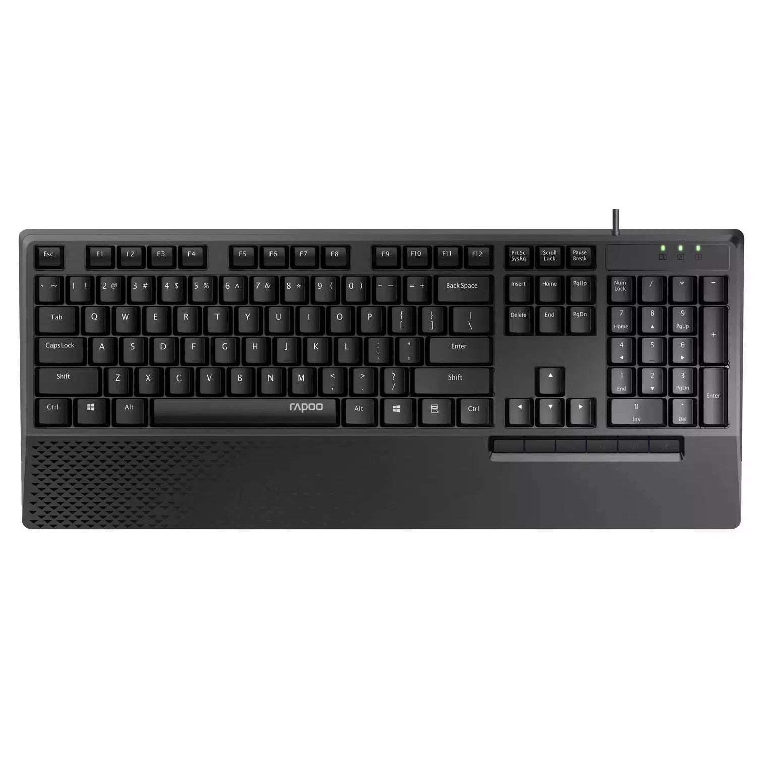 Rapoo NK2000 Spill Resistant Wired Keyboard, Black - Refurbished Pristine