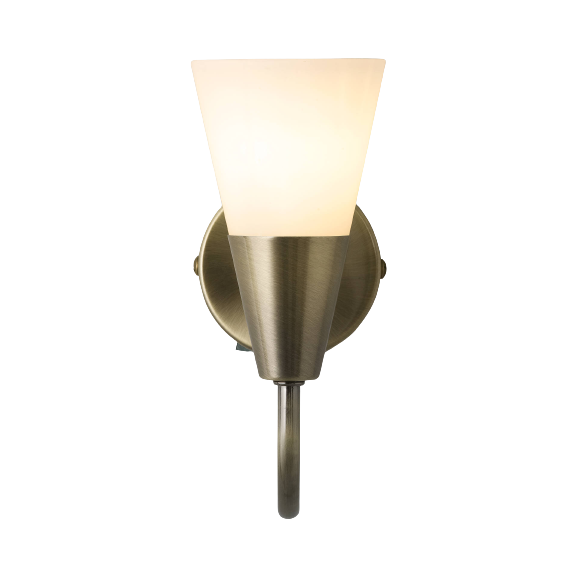 John Lewis & Partners Lulu Wall Light - Antique Brass / Brushed Chrome