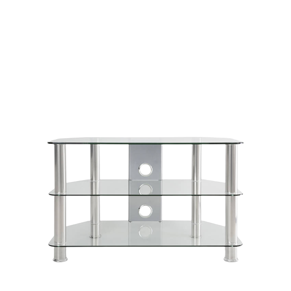 John Lewis & Partners TV Stand for TVs up to 40", Clear