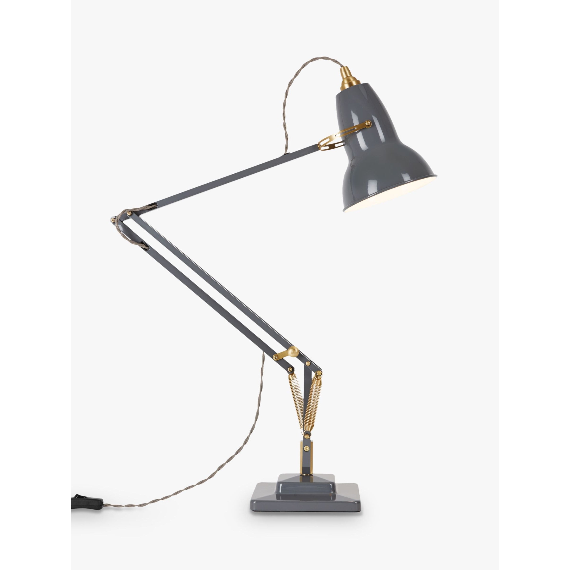 Anglepoise Original 1227 Brass Desk Lamp, Elephant Grey