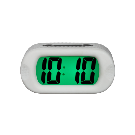 Acctim Silicone Jumbo LCD Digital Alarm Clock - Grey / White