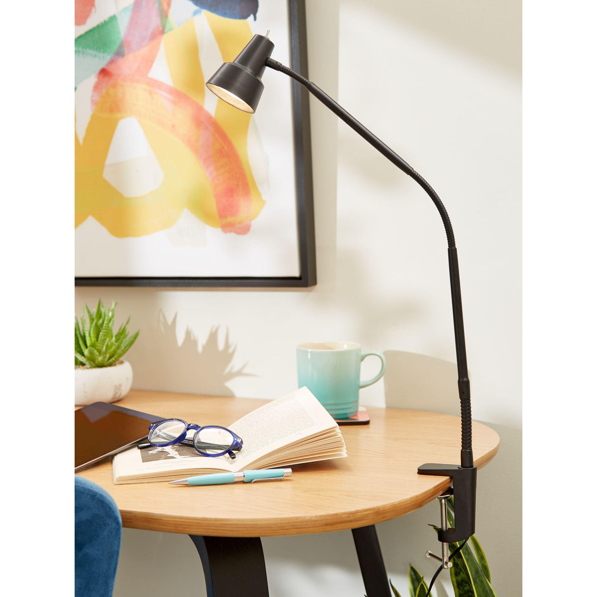 John Lewis & Partners Zadie LED Clip on Desk Lamp with Clamp