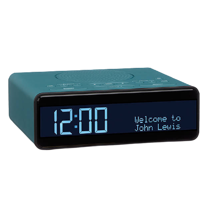 John Lewis & Partners Spectrum Clock DAB/DAB+/FM Digital Radio, Teal