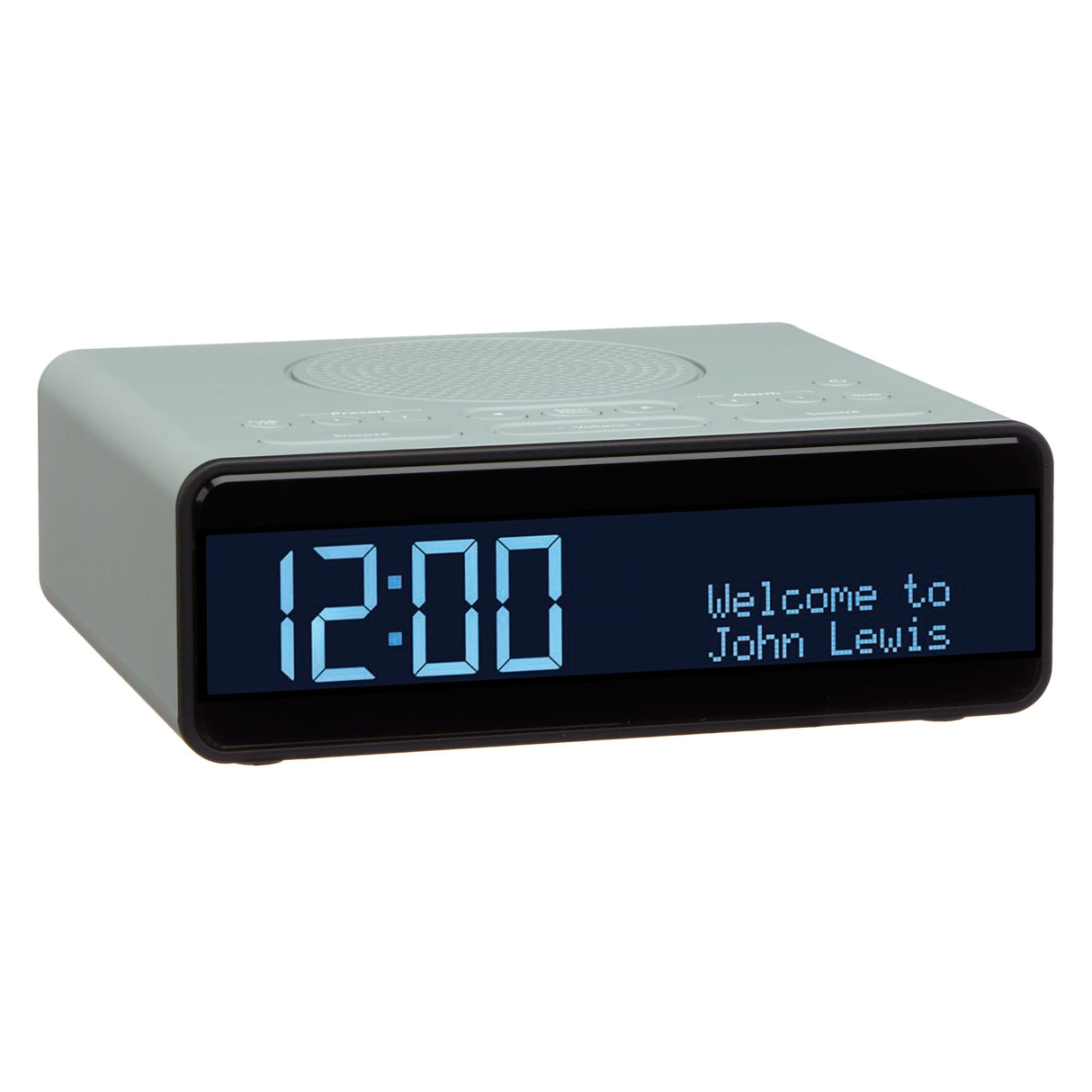 John Lewis & Partners Spectrum Clock DAB/DAB+/FM Digital Radio, Black / Slate Grey