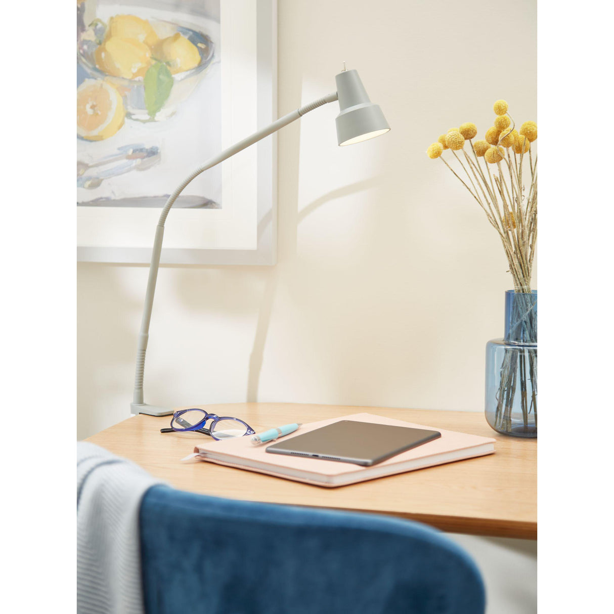 John Lewis & Partners Zadie LED Clip on Desk Lamp with Clamp