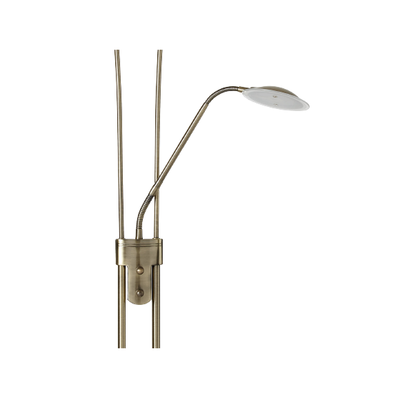 John Lewis & Partners Levity LED Uplighter Floor Lamp - Antique Brass