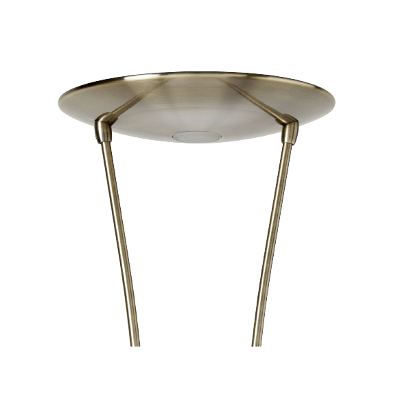 John Lewis & Partners Levity LED Uplighter Floor Lamp - Antique Brass