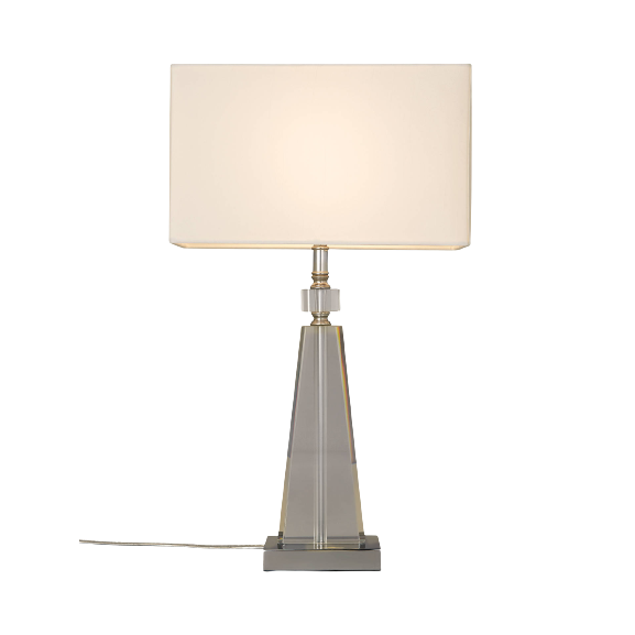 John Lewis & Partners Trisha Triangle Glass Table Lamp, Clear