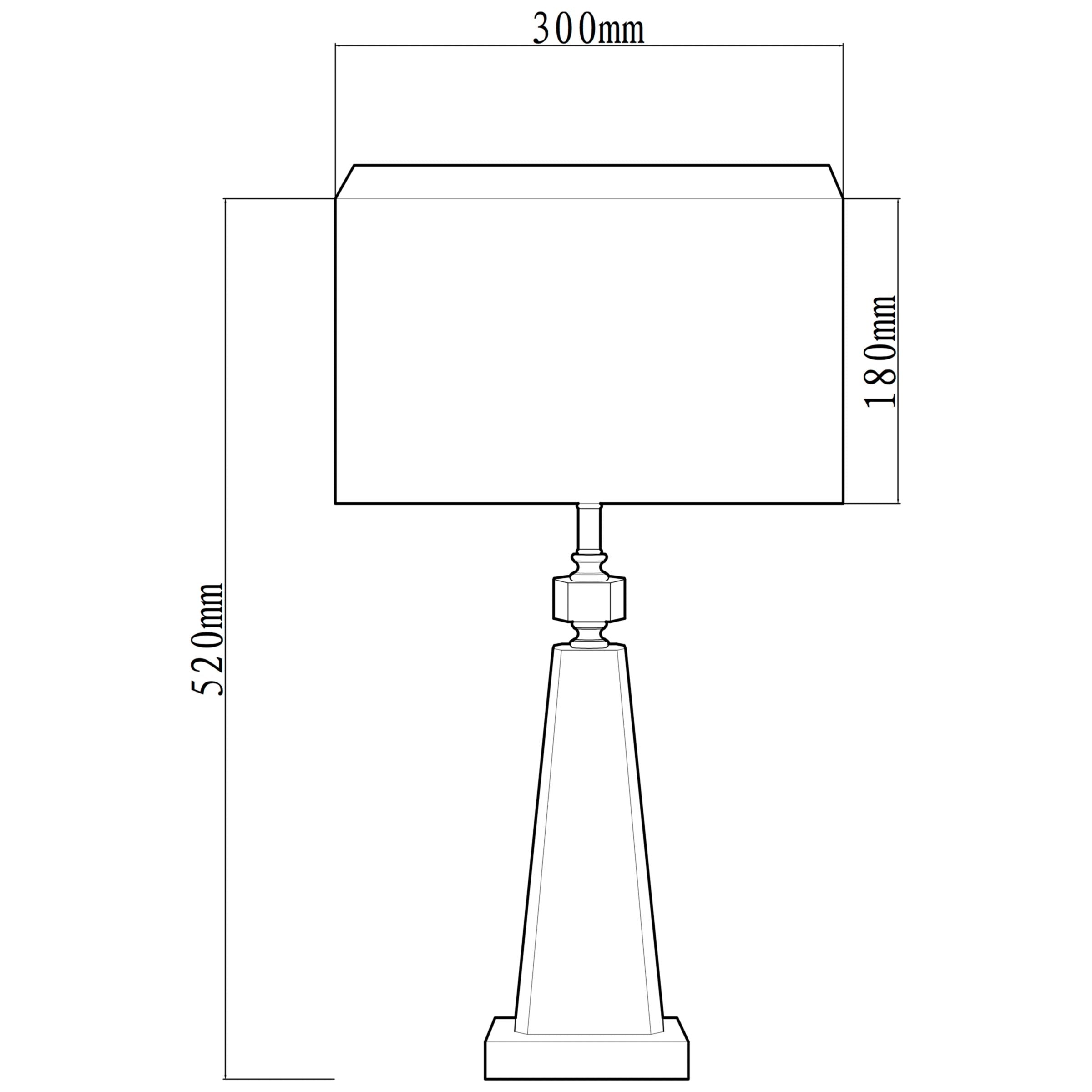 John Lewis & Partners Trisha Triangle Glass Table Lamp, Clear