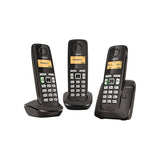 Gigaset A220A Digital Cordless Telephone with Answering Machine, Triple DECT, Black