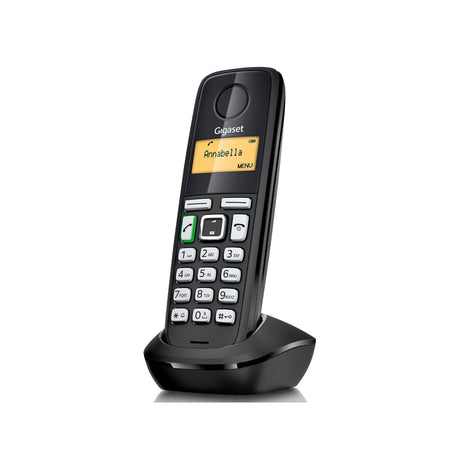 Gigaset A220A Digital Cordless Telephone with Answering Machine, Triple DECT, Black