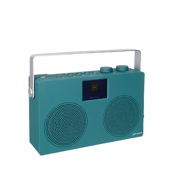 John Lewis Spectrum Duo DAB/FM Bluetooth NFC Digital Radio - Teal - Refurbished Good