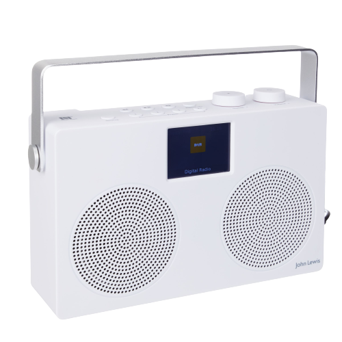 John Lewis & Partners Spectrum Duo II DAB/DAB+/FM Bluetooth NFC Digital Radio, White