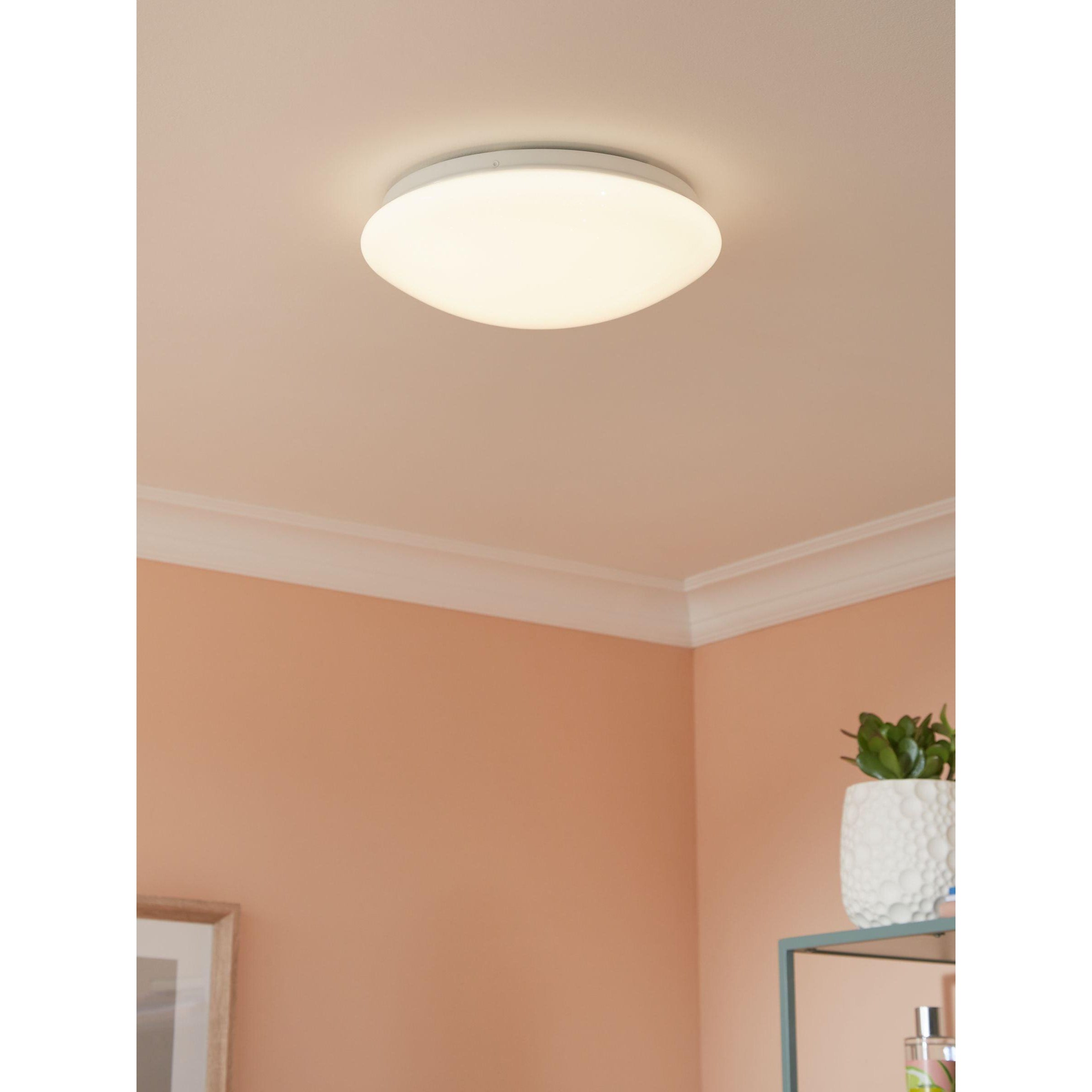John Lewis & Partners Star Sparkle LED Flush Ceiling Light - White