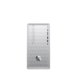 HP Pavilion 590-p0037na Desktop PC, AMD Ryzen 3, 4GB RAM, 1TB HDD, Natural Silver