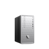 HP Pavilion 590-p0037na Desktop PC, AMD Ryzen 3, 4GB RAM, 1TB HDD, Natural Silver
