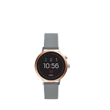 Fossil FTW6016 Women's Venture Silicone Strap Touch Screen Smartwatch, Grey/Black
