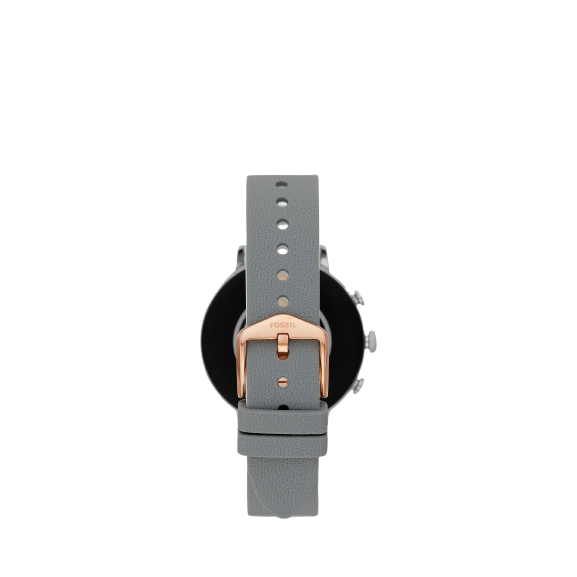 Fossil FTW6016 Women's Venture Silicone Strap Touch Screen Smartwatch, Grey/Black