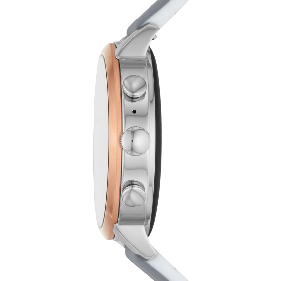 Fossil FTW6016 Women's Venture Silicone Strap Touch Screen Smartwatch, Grey/Black