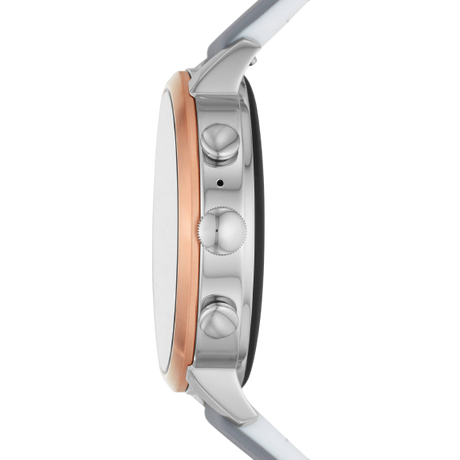 Fossil FTW6016 Women's Venture Silicone Strap Touch Screen Smartwatch, Grey/Black