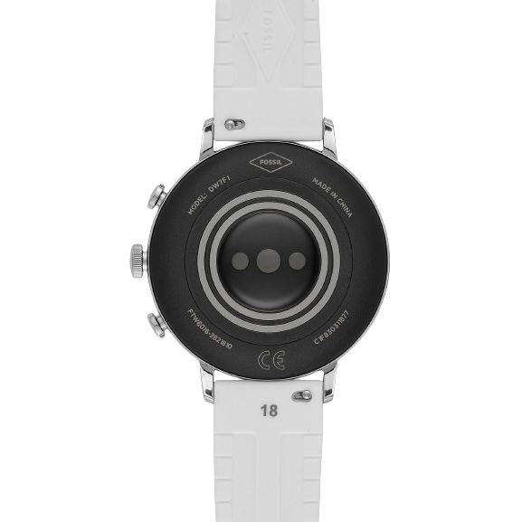 Fossil FTW6016 Women s Venture Silicone Strap Touch Screen Smartwatch Grey Black