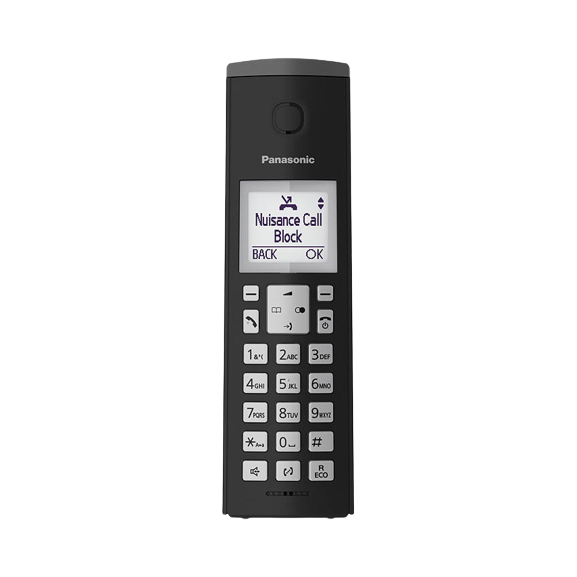 Panasonic KX-TGK222EM Cordless Phone with Answer Machine-Twin, Black