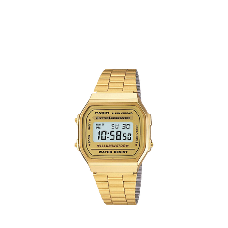 Casio A168WG-9EF-SS Unisex Vintage Bracelet Strap Watch, Gold