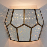 John Lewis & Partners Romy Mirrored Glass Pentagon Wall Light - Metallic Silver