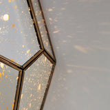 John Lewis & Partners Romy Mirrored Glass Pentagon Wall Light - Metallic Silver