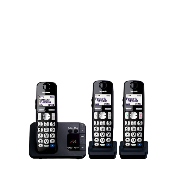Panasonic KX-TGE723EB Digital Cordless Telephone - Trio - Excellent