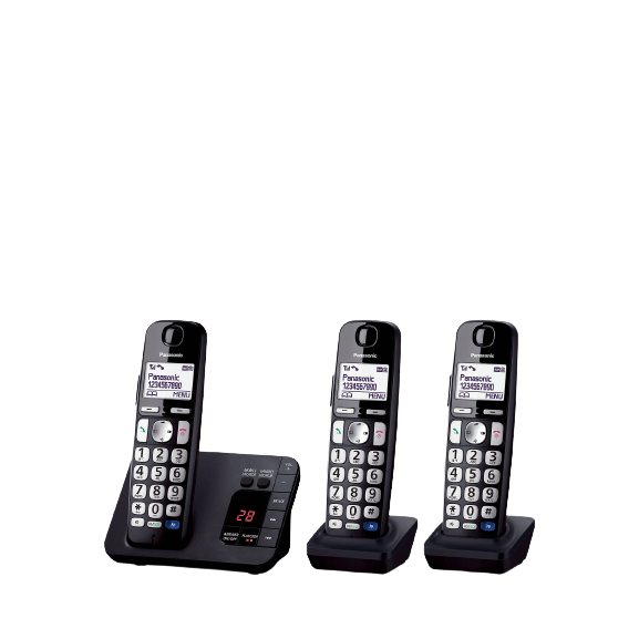 Panasonic KX-TGE723EB Digital Cordless Telephone - Trio - Excellent