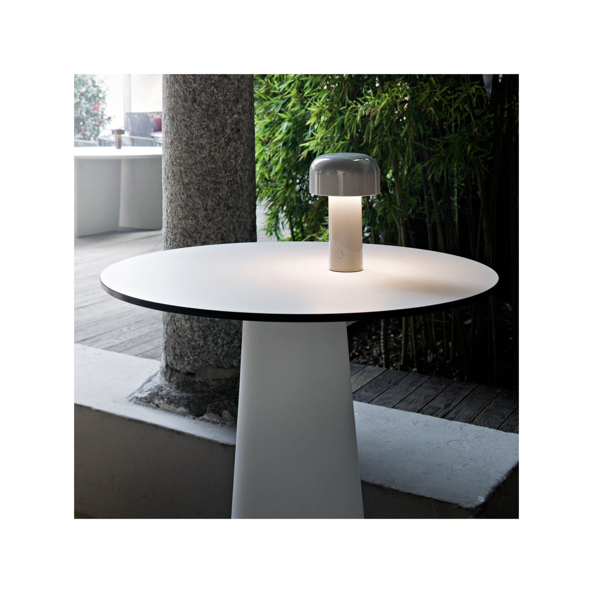 Flos Bellhop LED Rechargeable USB-C Touch Table Lamp, Grey