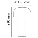 Flos Bellhop LED Rechargeable USB-C Touch Table Lamp, Grey