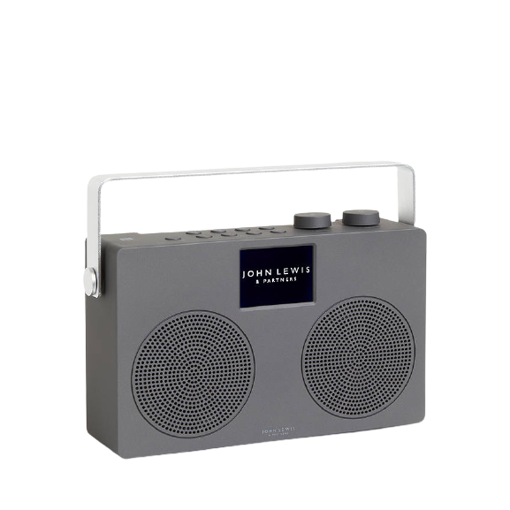 John Lewis Spectrum Duo DAB/FM Bluetooth NFC Digital Radio - Gunmetal Grey - Refurbished Pristine