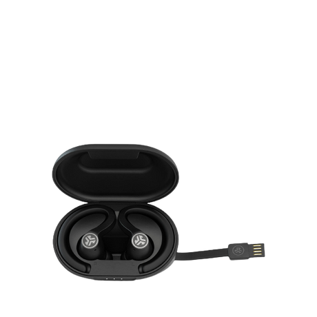 JLab JBuds Air In-Ear Sports True Wireless Earbuds - Black - Refurbished Pristine